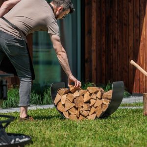 Outdoor Wood Rack TURYN with stable construction