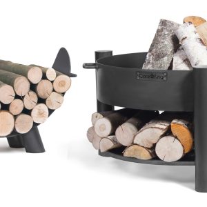 Outdoor Wood Rack MILA with grill Montana